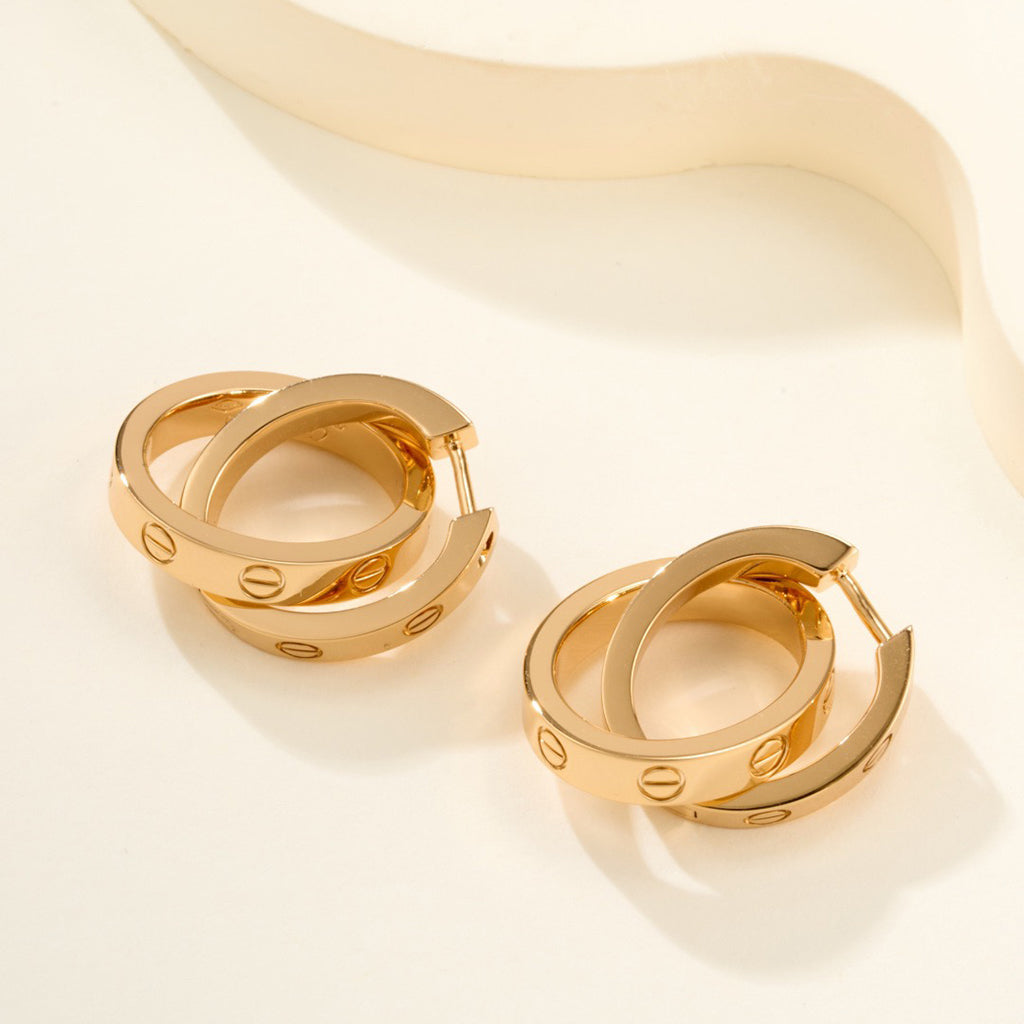 [OAK JURI]LOVE 3.3MM DANGLE EARRINGS