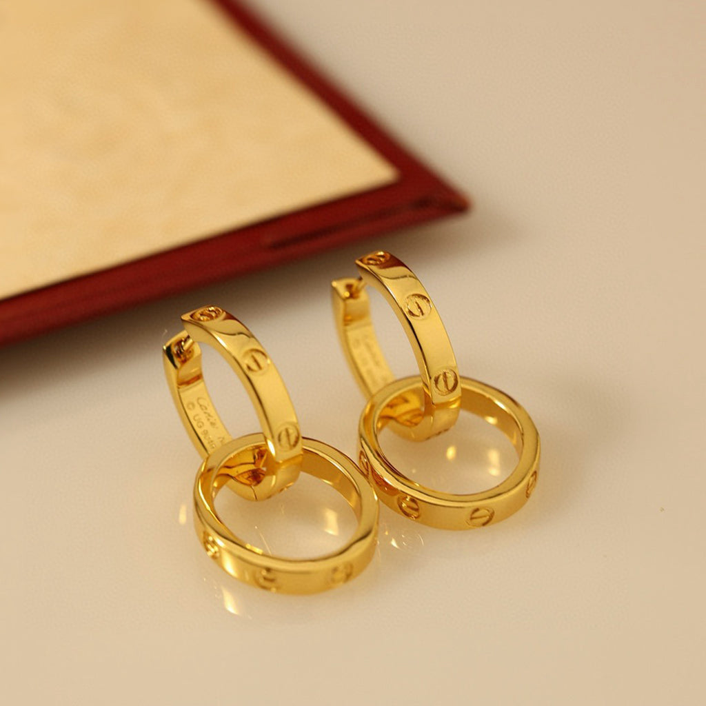 [OAK JURI]LOVE 3.3MM DANGLE EARRINGS