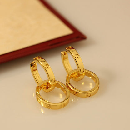 [OAK JURI]LOVE 3.3MM DANGLE EARRINGS