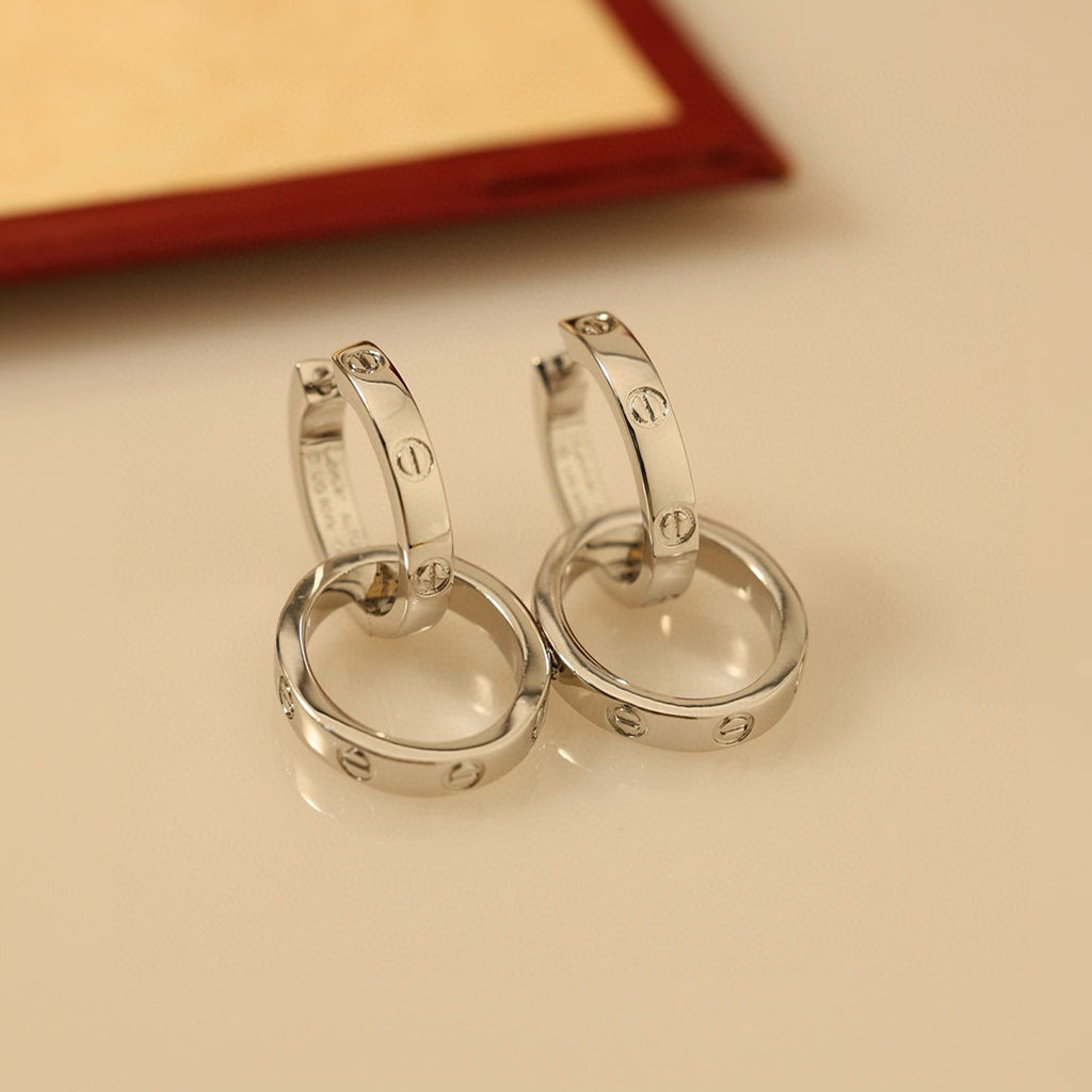 [OAK JURI]LOVE 3.3MM DANGLE EARRINGS