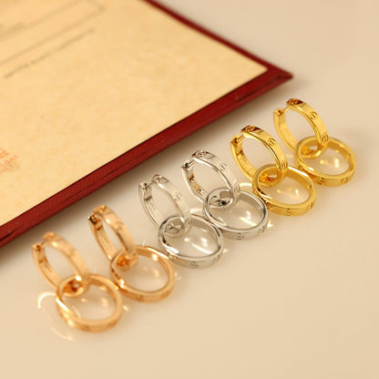 [OAK JURI]LOVE 3.3MM DANGLE EARRINGS