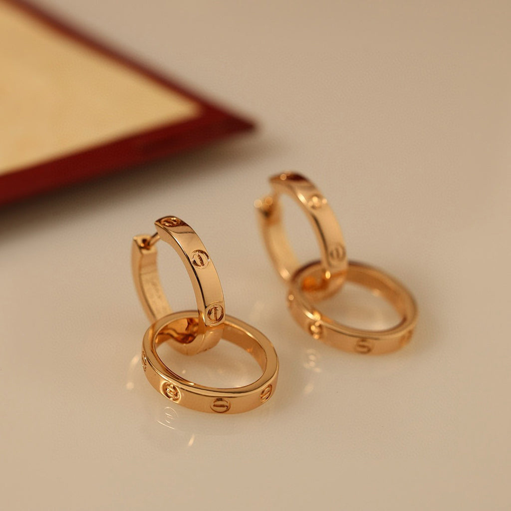 [OAK JURI]LOVE 3.3MM DANGLE EARRINGS