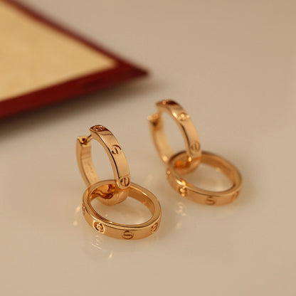 [OAK JURI]LOVE 3.3MM DANGLE EARRINGS