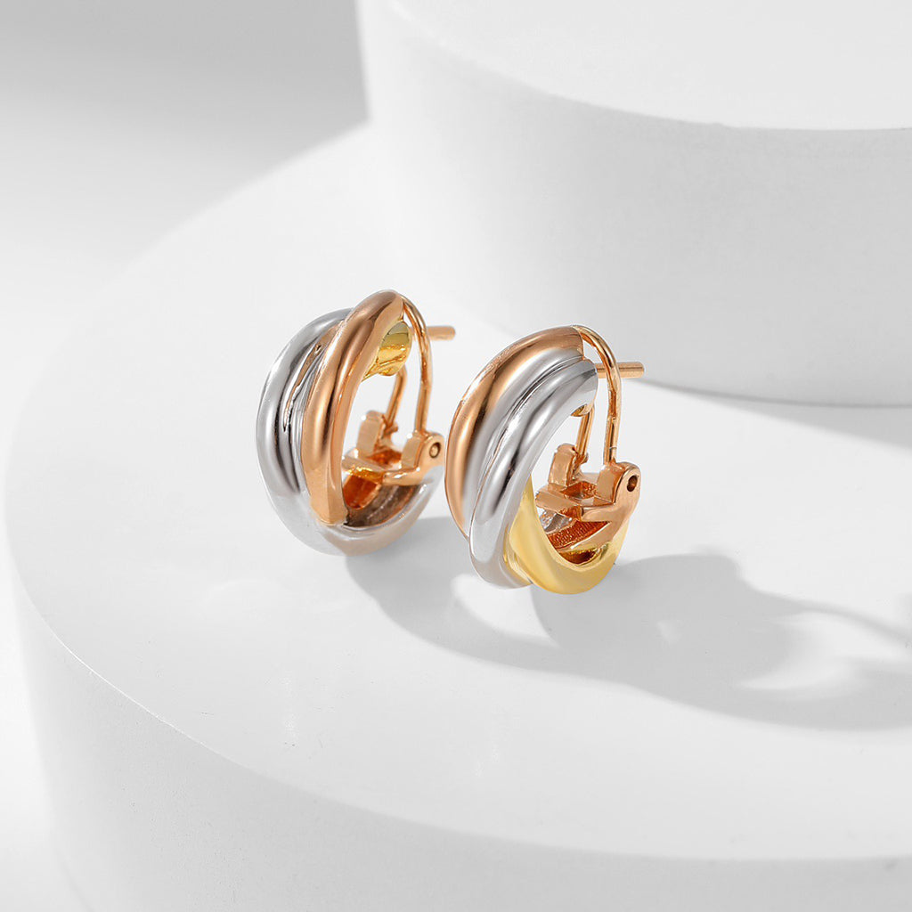 [OAK JURI]TRINITY ON DIAMOND CLASSIC EARRINGS