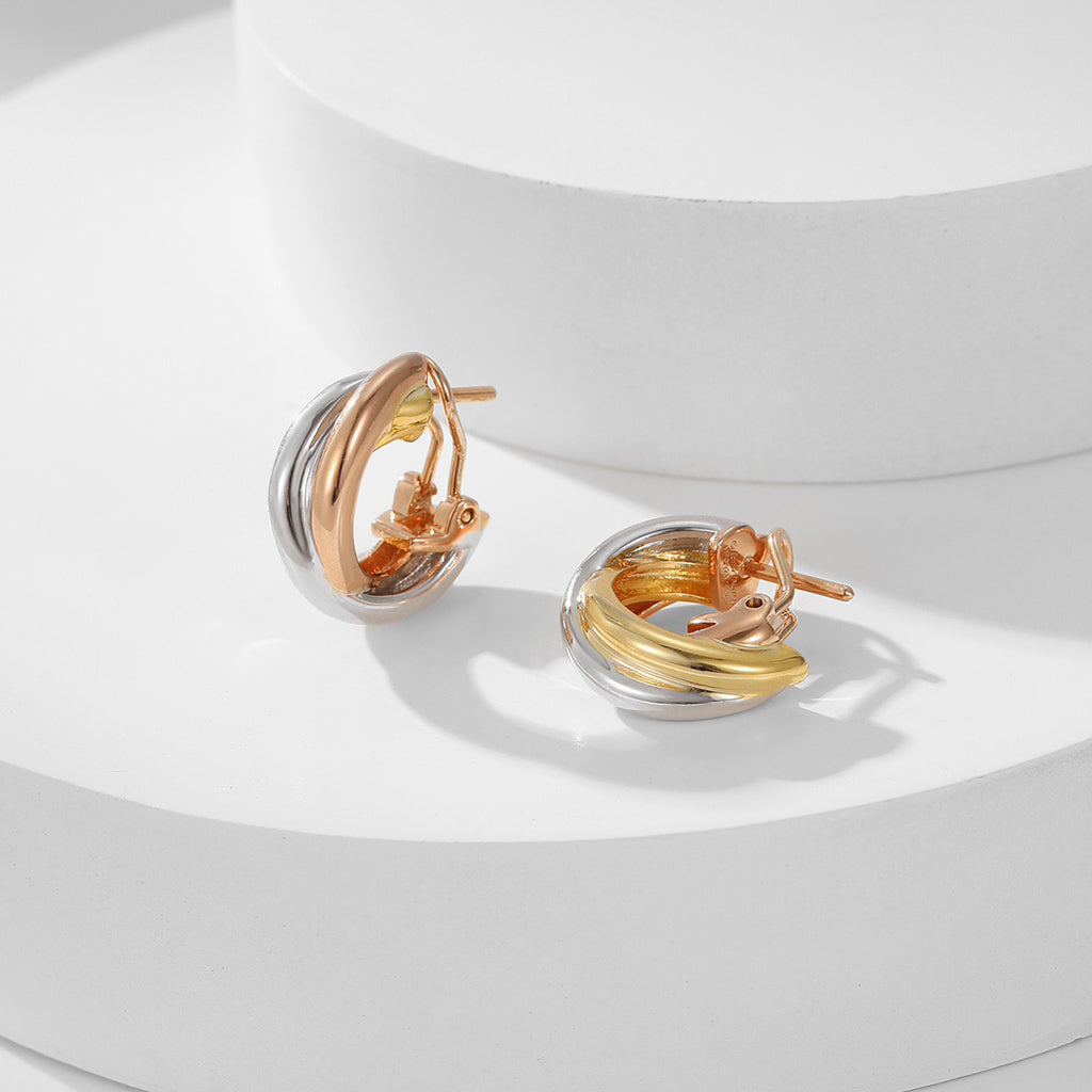 [OAK JURI]TRINITY ON DIAMOND CLASSIC EARRINGS