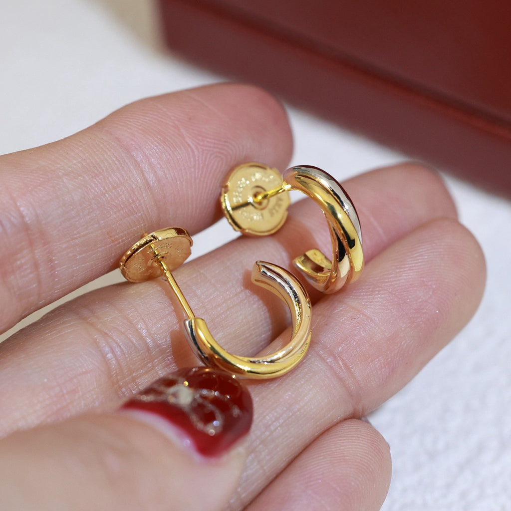 [OAK JURI]TRINITY ON DIAMOND MINI EARRINGS