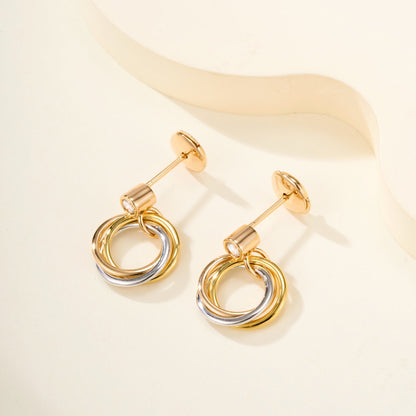 [OAK JURI]TRINITY ON DIAMOND  EARRINGS
