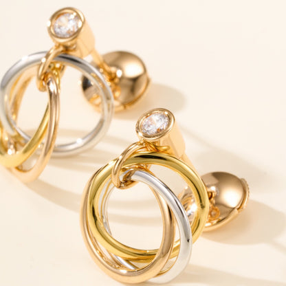[OAK JURI]TRINITY ON DIAMOND  EARRINGS