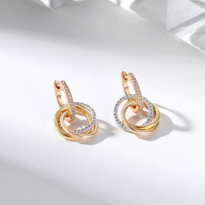 [OAK JURI]TRINITY HALF DIAMOND  EARRINGS