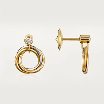 [OAK JURI]TRINITY ON DIAMOND  EARRINGS