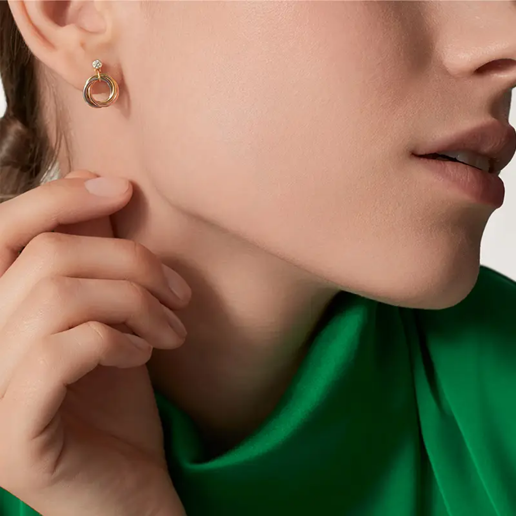 [OAK JURI]TRINITY ON DIAMOND  EARRINGS
