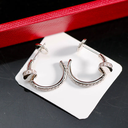 [OAK JURI]JUSTE FULL DIAMOND SMALL EARRINGS
