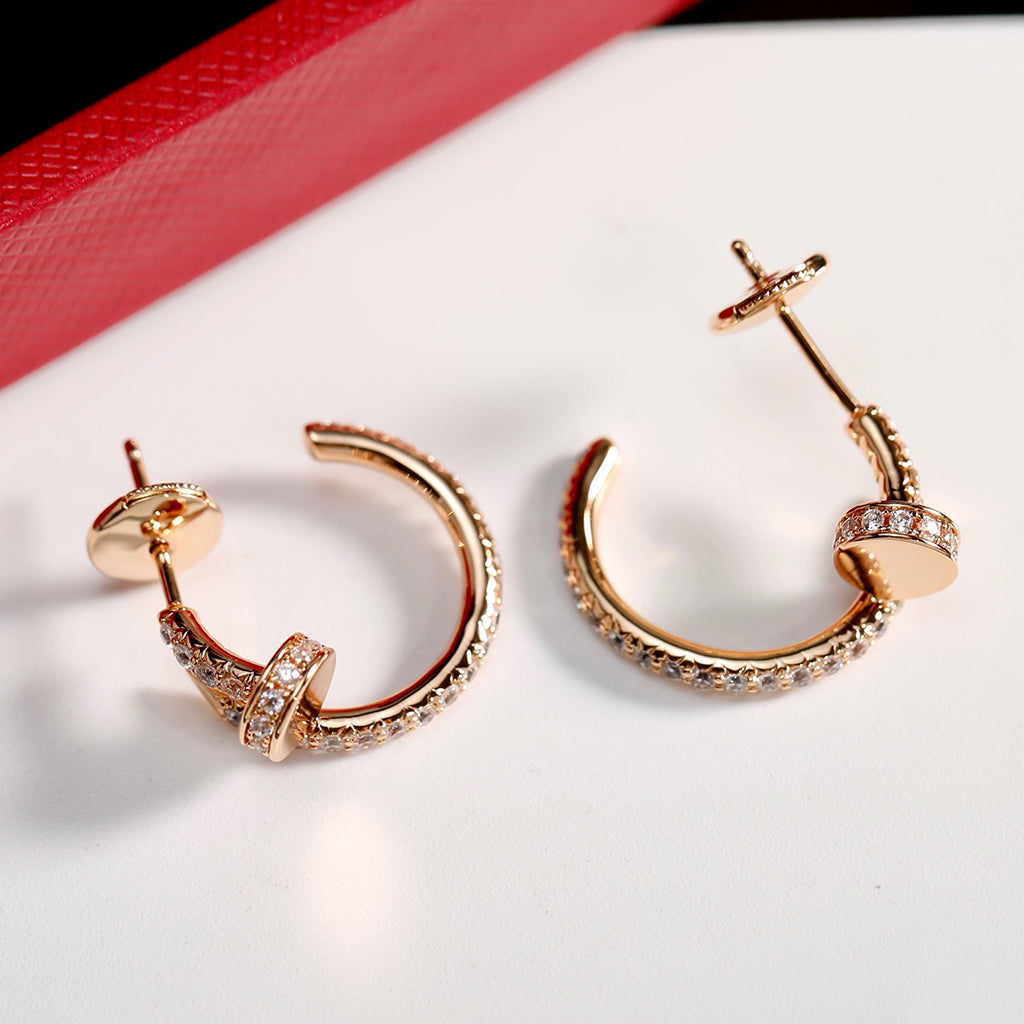 [OAK JURI]JUSTE FULL DIAMOND SMALL EARRINGS