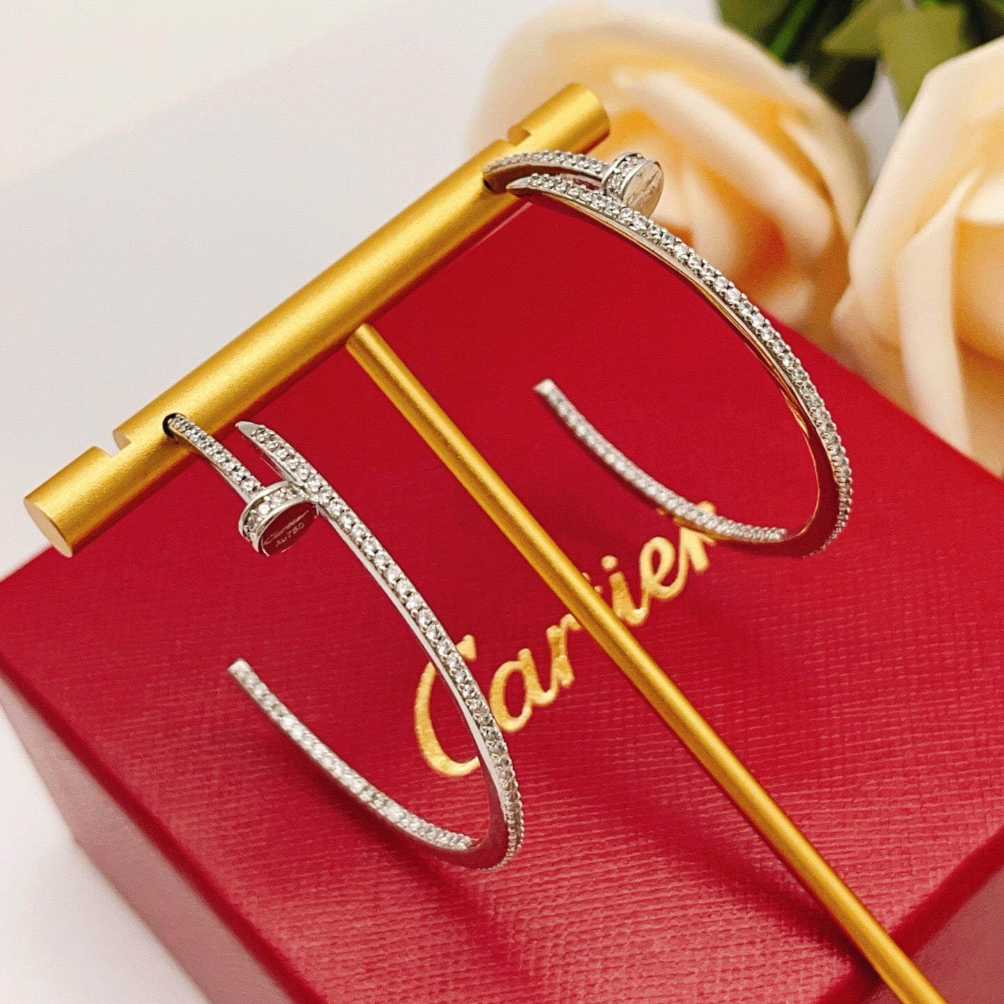 [OAK JURI]JUSTE FULL DIAMOND LARGE EARRINGS