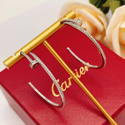[OAK JURI]JUSTE FULL DIAMOND LARGE EARRINGS