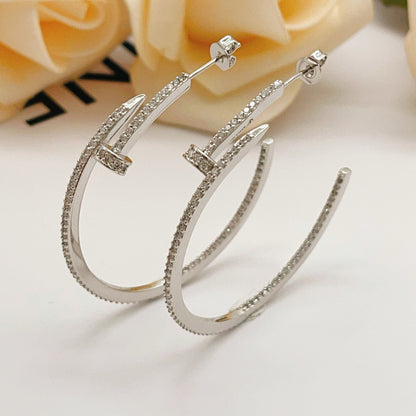 [OAK JURI]JUSTE FULL DIAMOND LARGE EARRINGS