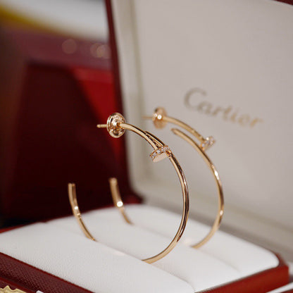 [OAK JURI]JUSTE HALF DIAMOND LARGE EARRINGS