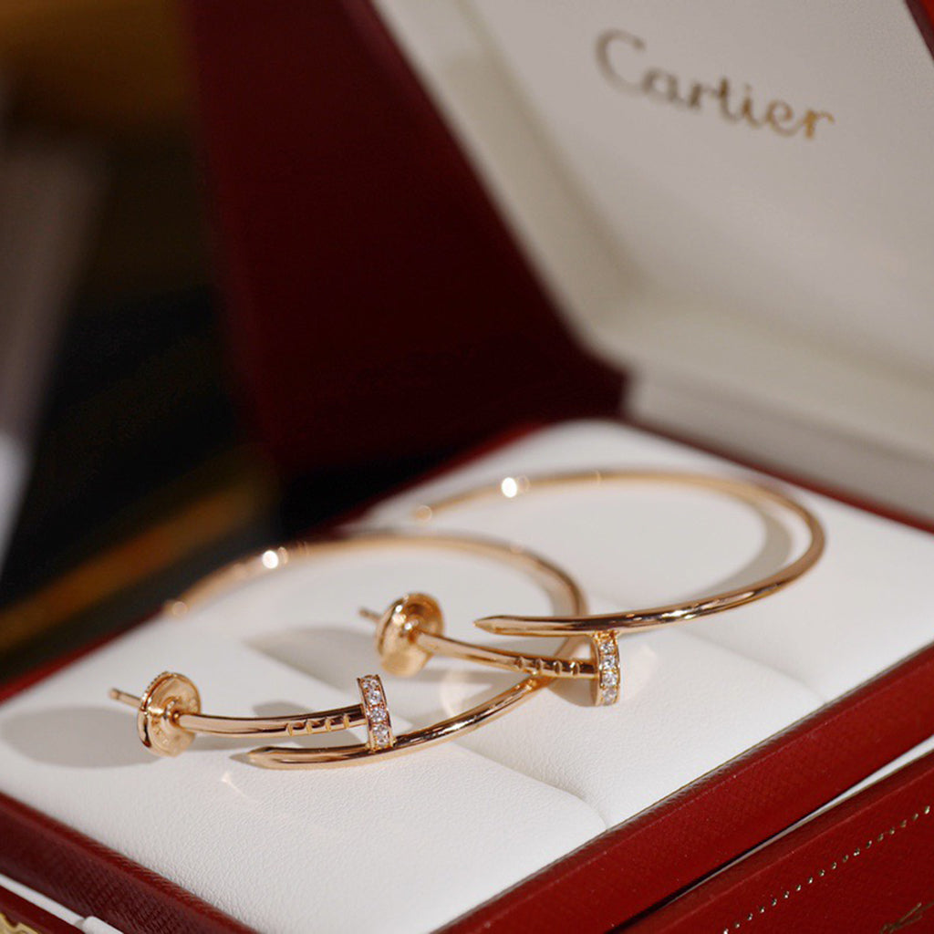 [OAK JURI]JUSTE HALF DIAMOND LARGE EARRINGS