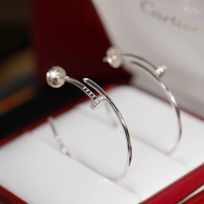 [OAK JURI]JUSTE HALF DIAMOND LARGE EARRINGS