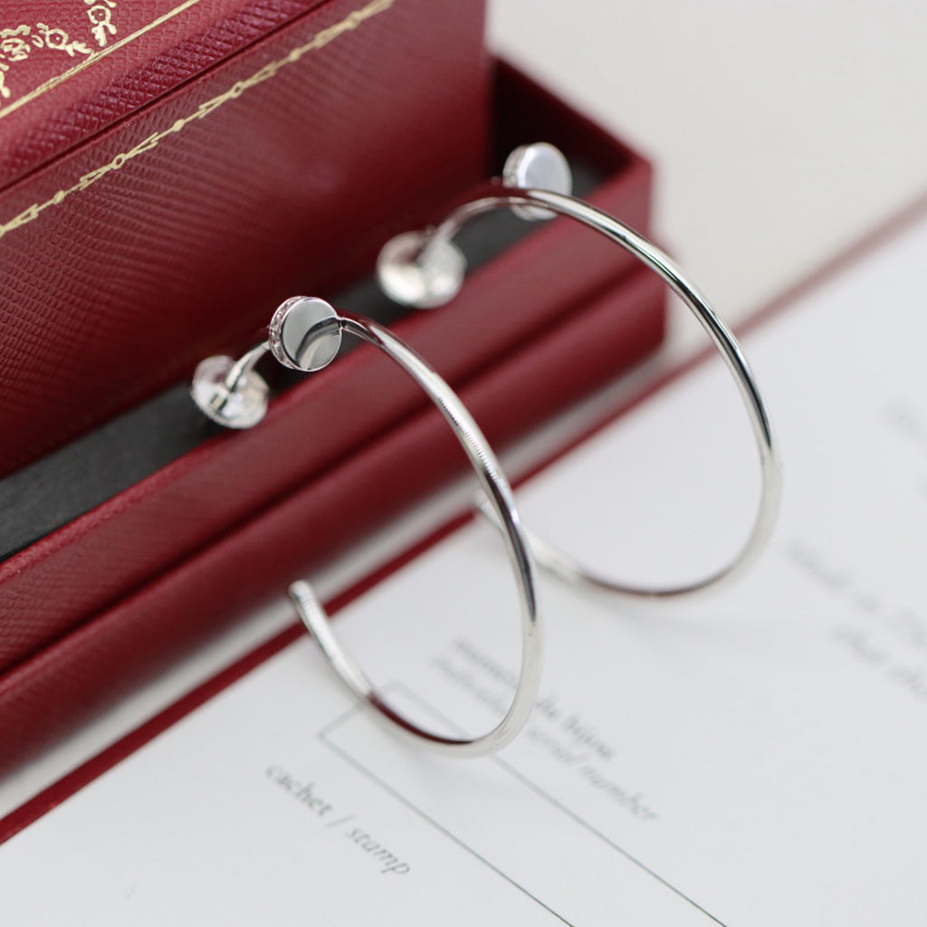 [OAK JURI]JUSTE HALF DIAMOND LARGE EARRINGS