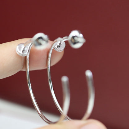 [OAK JURI]JUSTE HALF DIAMOND LARGE EARRINGS