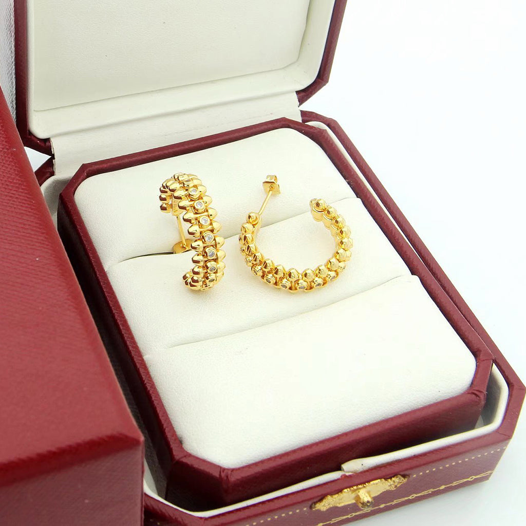 [OAK JURI]CLASH FULL DIAMOND SMALL EARRINGS