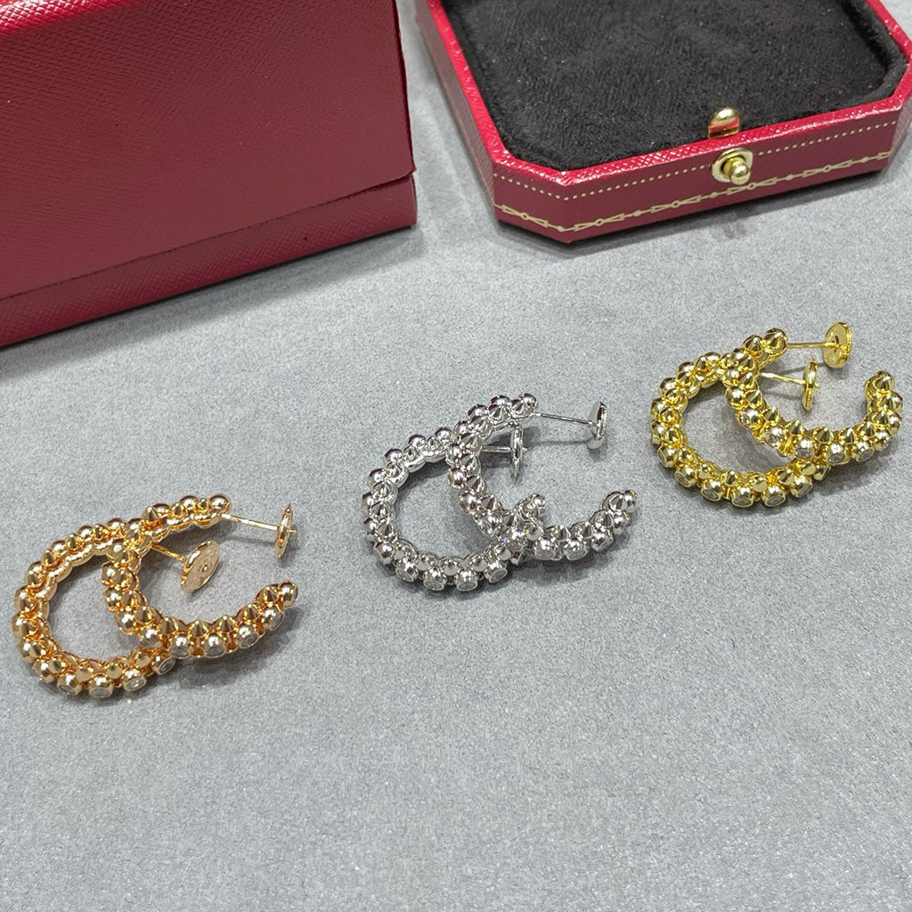 [OAK JURI]CLASH FULL DIAMOND SMALL EARRINGS