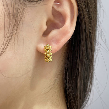 [OAK JURI]CLASH MINI HOOP EARRINGS