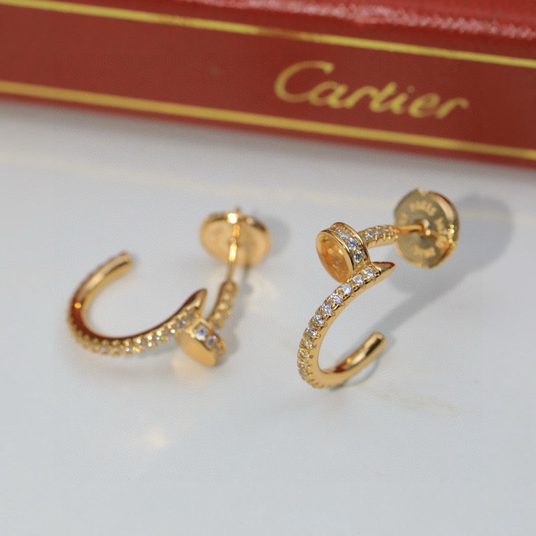 [OAK JURI]JUSTE FULL DIAMOND DOUBLE EARRINGS