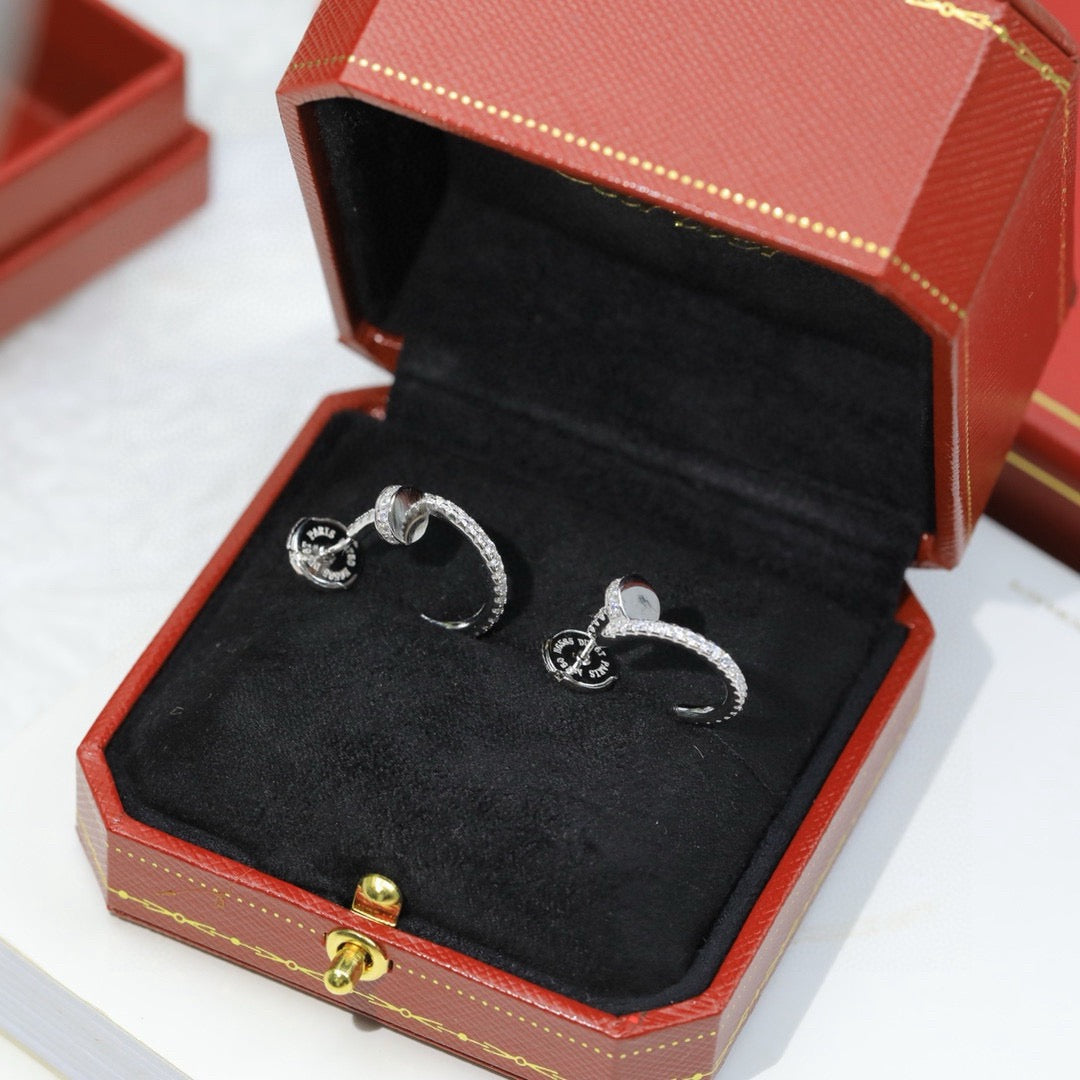 [OAK JURI]JUSTE FULL DIAMOND DOUBLE EARRINGS