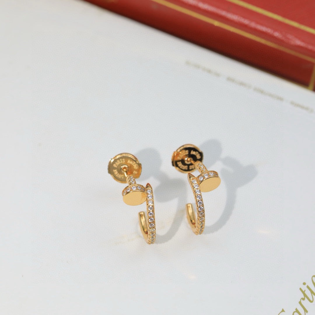 [OAK JURI]JUSTE FULL DIAMOND DOUBLE EARRINGS