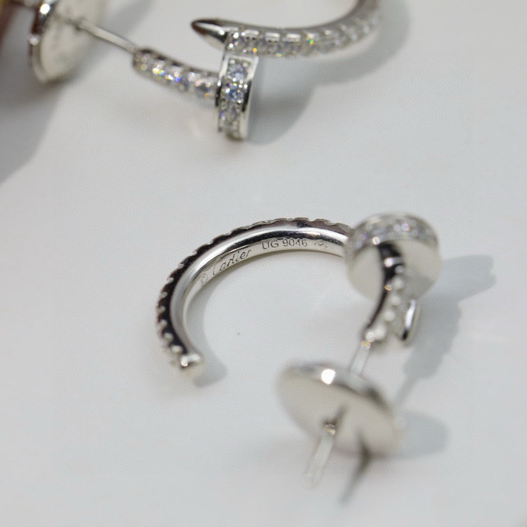 [OAK JURI]JUSTE FULL DIAMOND DOUBLE EARRINGS