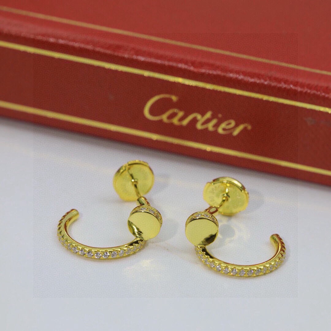 [OAK JURI]JUSTE FULL DIAMOND DOUBLE EARRINGS