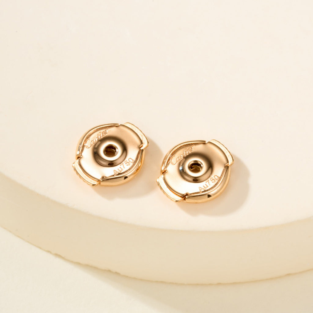 [OAK JURI]JUSTE HALF DIAMOND DOUBLE EARRINGS