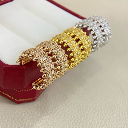 [OAK JURI]CLASH 9.2MM FULL DIAMOND DOUBLE ROW EARRINGS