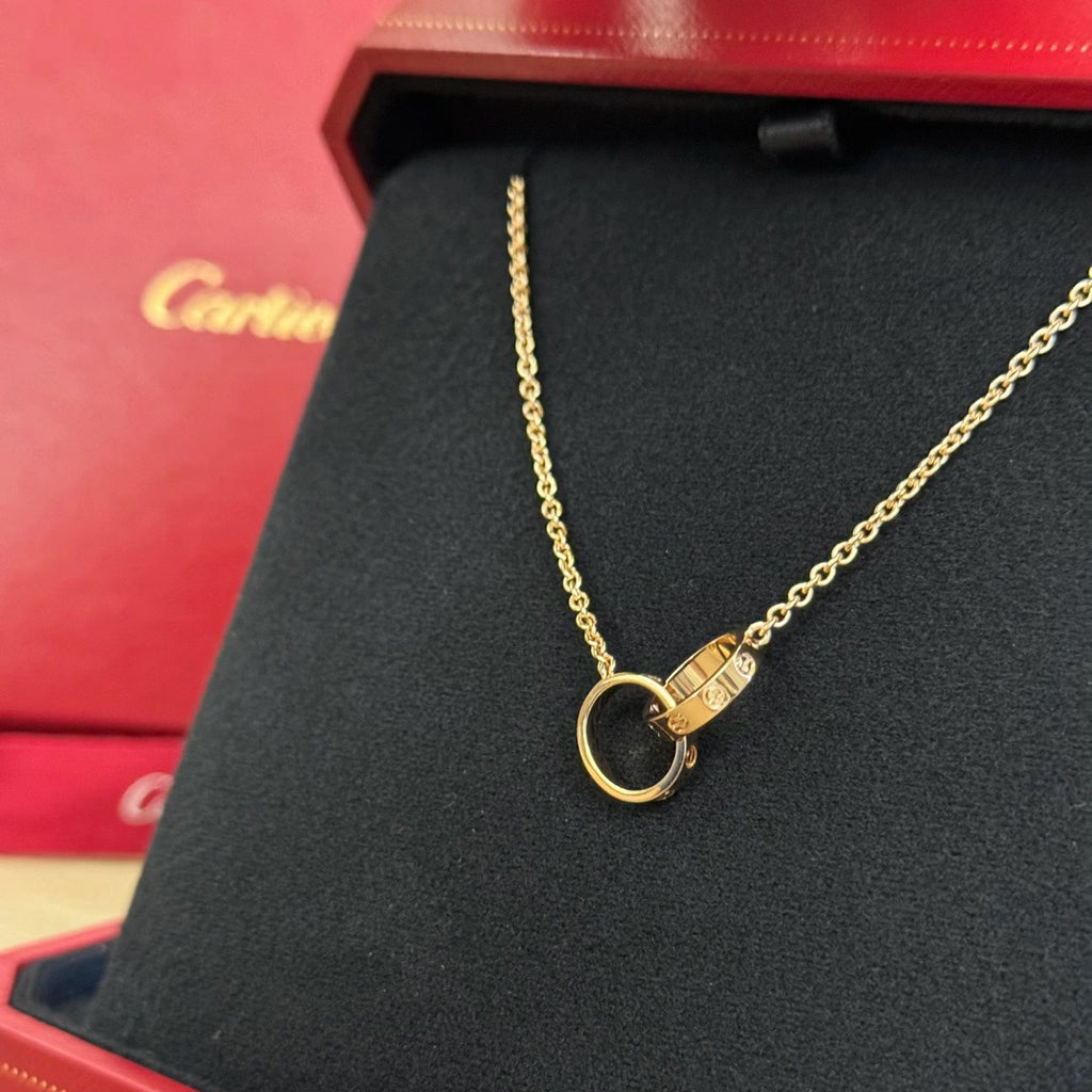 [OAK JURI]LOVE DOUBLE RING NECKLACE