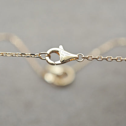 [OAK JURI]LOVE DOUBLE RING HALF DIAMOND NECKLACE