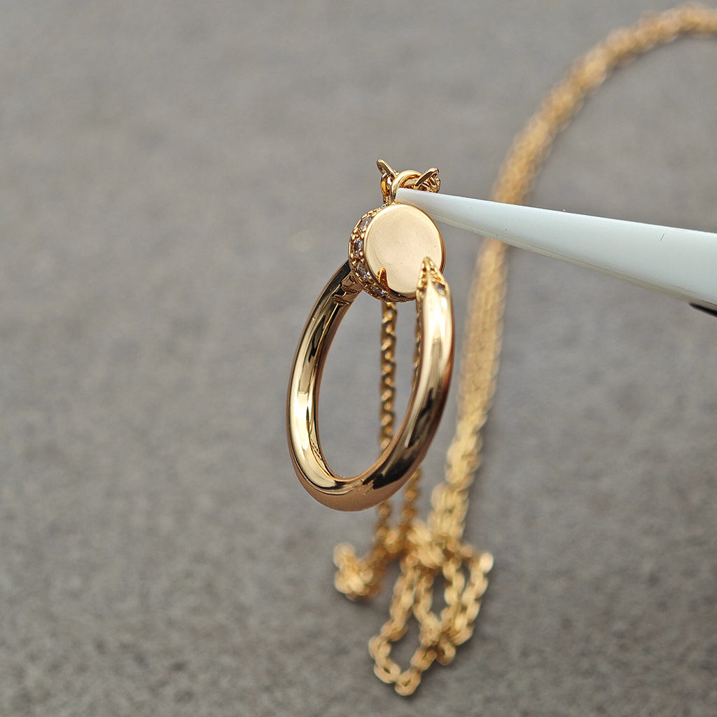 [OAK JURI]JUSTE NECKLACE HALF DIAMOND