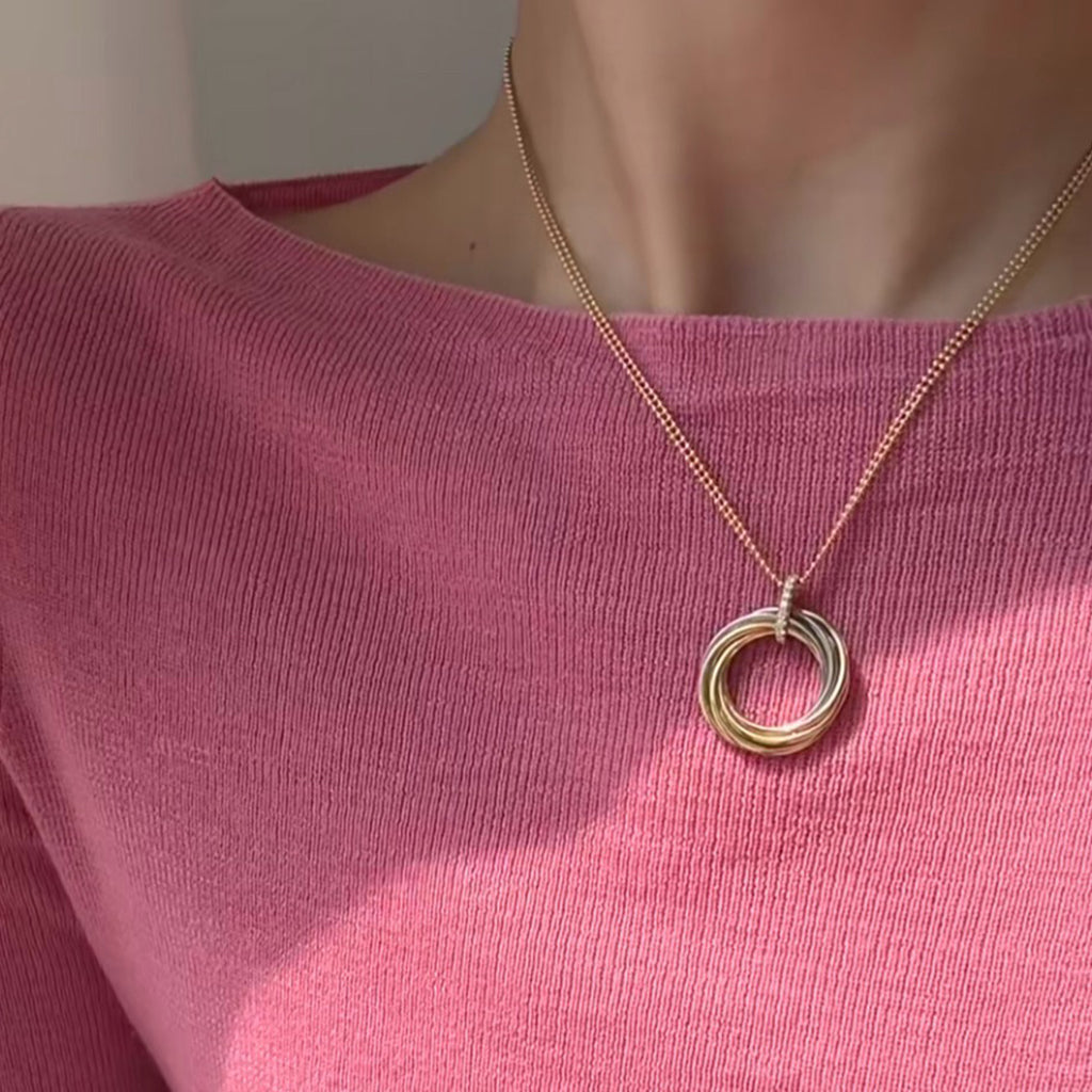 [OAK JURI]TRINITY MEDIUM  DIAMONDS NECKLACE