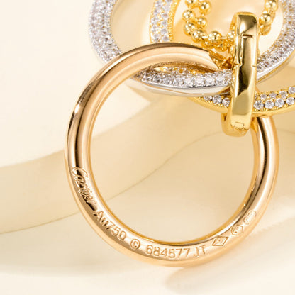 [OAK JURI]TRINITY LARGE FULL DIAMOND  NECKLACE