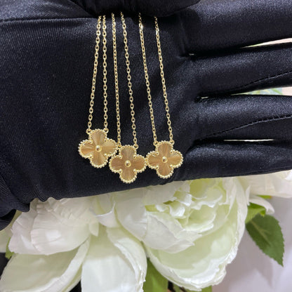 [OAK JURI]CLOVER 15MM LASER NECKLACE