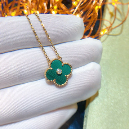 [OAK JURI]CLOVER 15MM DIAMOND TURQUOISE NECKLACE