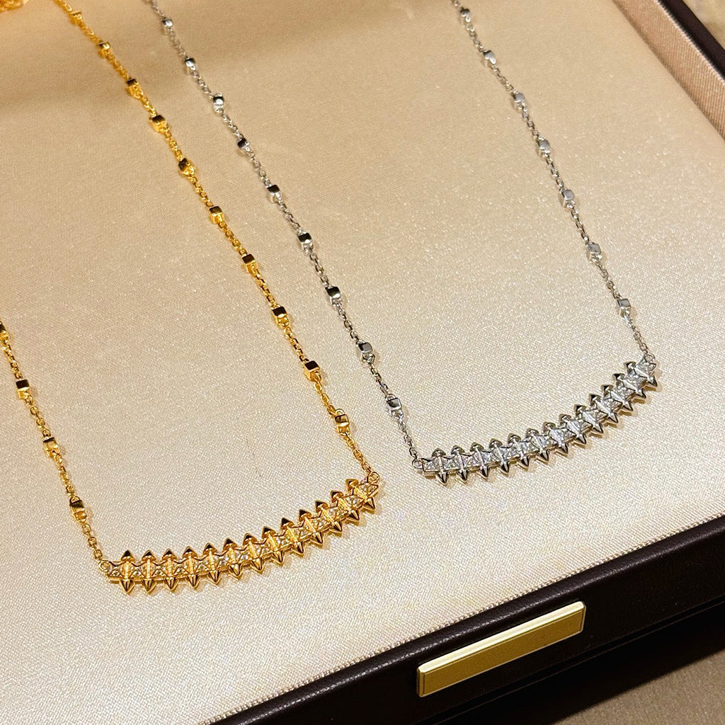 [OAK JURI]CLASH  SMALL FULL DIAMOND NECKLACE