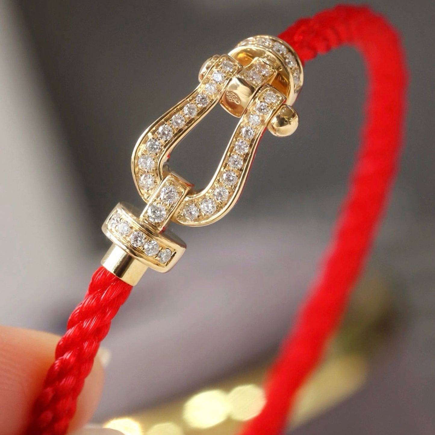 [OAK JURI]FORCE LARGE HORSESHOE FULL DIAMOND BRACELET SILVER