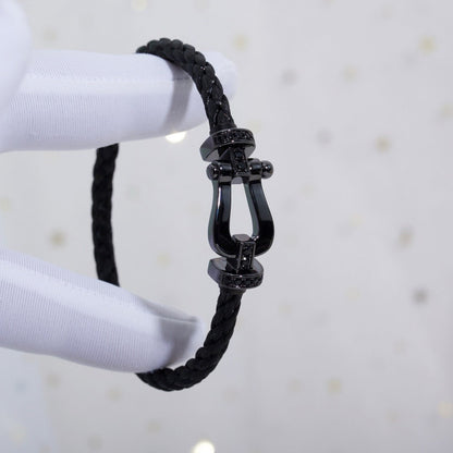 [OAK JURI]FORCE LARGE SERIES HORSESHOE BLACK SAMURAI BRACELET