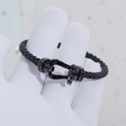 [OAK JURI]FORCE LARGE SERIES HORSESHOE BLACK SAMURAI BRACELET
