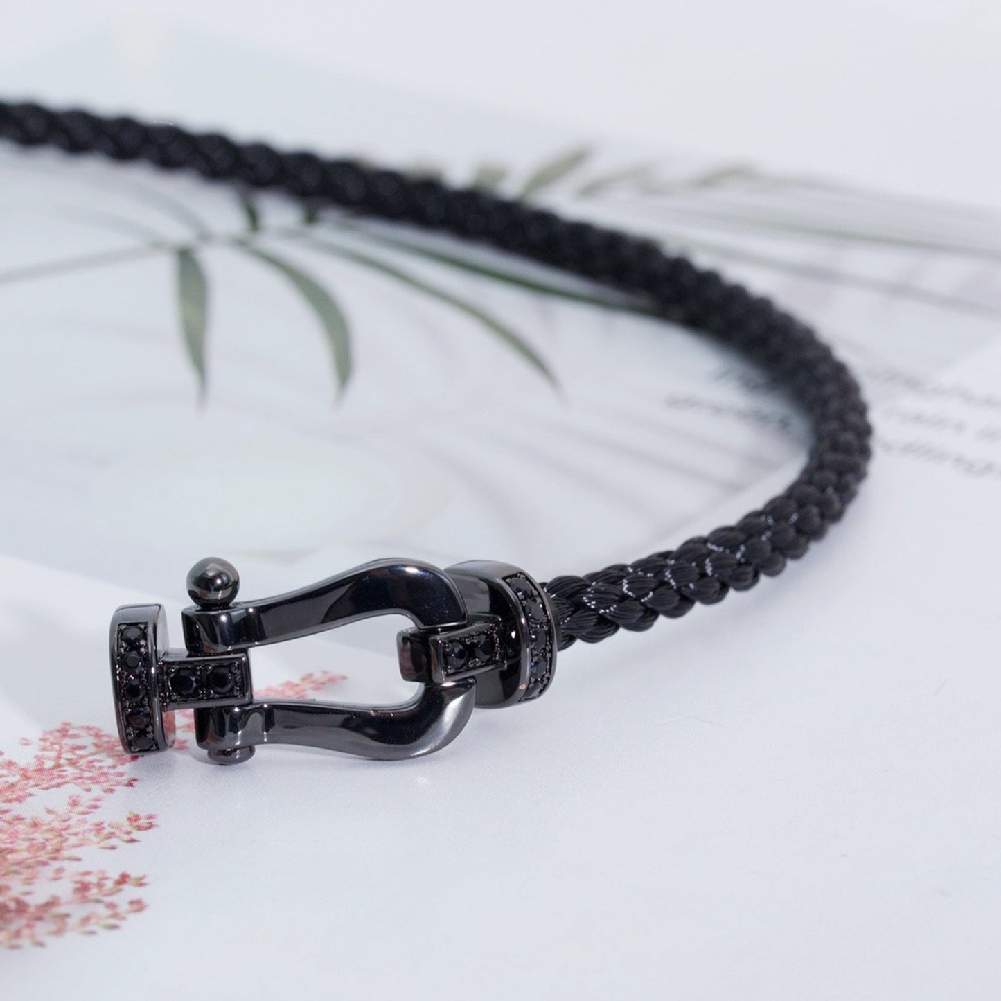 [OAK JURI]FORCE LARGE SERIES HORSESHOE BLACK SAMURAI BRACELET