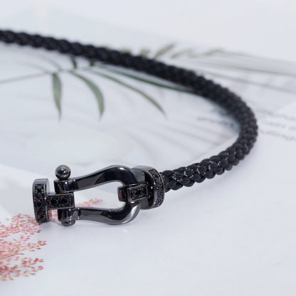 [OAK JURI]FORCE LARGE SERIES HORSESHOE BLACK SAMURAI BRACELET