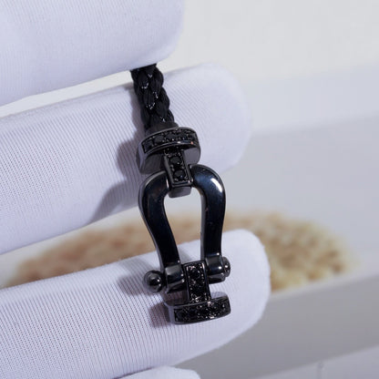 [OAK JURI]FORCE LARGE SERIES HORSESHOE BLACK SAMURAI BRACELET
