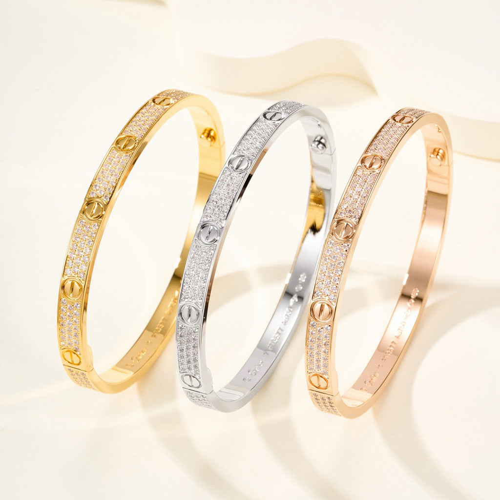 [OAK JURI]LOVE BRACELET 4.8MM DIAMOND-PAVED